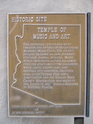 Temple of Music and Art Marker image. Click for full size.