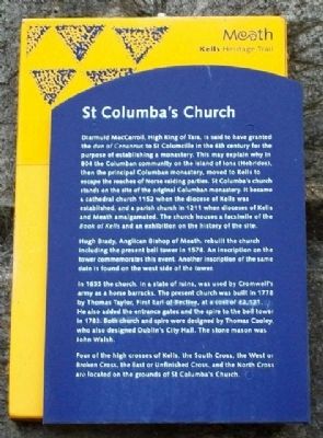 St Columba's Church Marker. Click for full size. St Columba's Church Marker image. Click for full size.