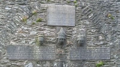 St Columba's Church 1578 Bell Tower Carvings and Commemorative Inscriptions. Click for full size. St Columba's Church 1578 Bell Tower Carvings and Commemorative Inscriptions image. Click for full size.