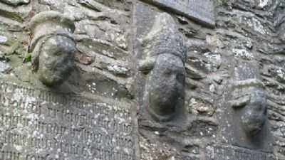 St Columba's Church 1578 Bell Tower Carvings Detail. Click for full size. St Columba's Church 1578 Bell Tower Carvings Detail image. Click for full size.