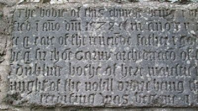St Columba's Church 1578 Bell Tower Commemorative Inscription 01 image. Click for full size.