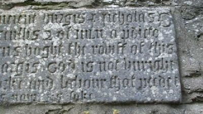 St Columba's Church 1578 Bell Tower Commemorative Inscription 04. Click for full size. St Columba's Church 1578 Bell Tower Commemorative Inscription 04 image. Click for full size.