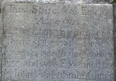St Columba's Church 1783 Bell Tower Spire Commemorative Inscription image. Click for full size.