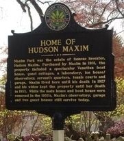 Home of Hudson Maxim Marker image. Click for full size.