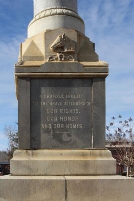 Orangeburg Confederate Monument , South face. Click for full size. Orangeburg Confederate Monument , South face image. Click for full size.