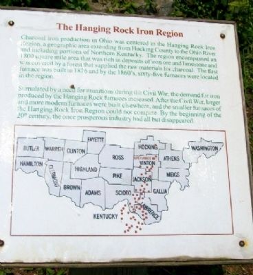 The Hanging Rock Iron Region Marker. Click for full size. The Hanging Rock Iron Region Marker image. Click for full size.