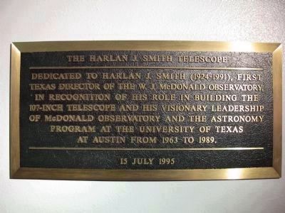 Harlan J. Smith plaque image. Click for full size.