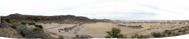Panorama of Fort Davis. Click for full size. Panorama of Fort Davis image. Click for full size.