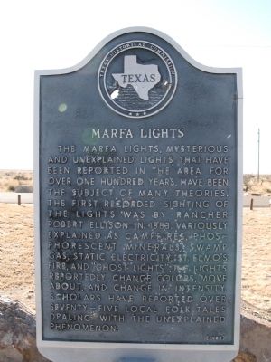 Marfa Lights Marker image. Click for full size.