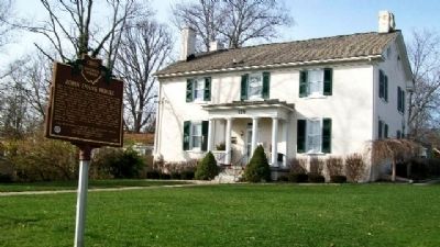 John Evans House and Marker. Click for full size. John Evans House and Marker image. Click for full size.