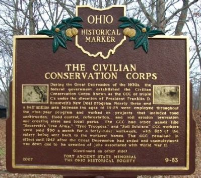 The Civilian Conservation Corps Marker (Side A) image. Click for full size.
