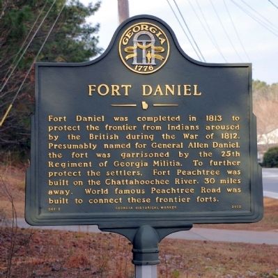 Fort Daniel Marker image. Click for full size.