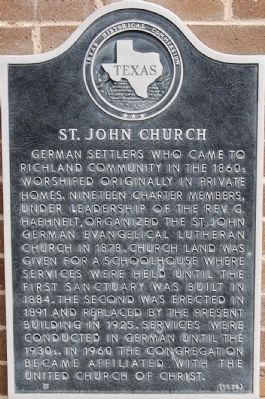 St. John Church Marker image. Click for full size.