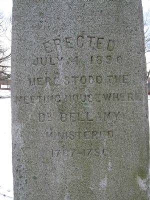 Dr. Bellamy Meetinghouse Marker image. Click for full size.