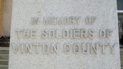 Vinton County Civil War Memorial. Click for full size. Vinton County Civil War Memorial image. Click for full size.
