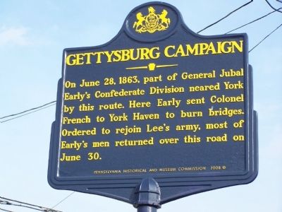 Gettysburg Campaign Marker. Click for full size. Gettysburg Campaign Marker image. Click for full size.