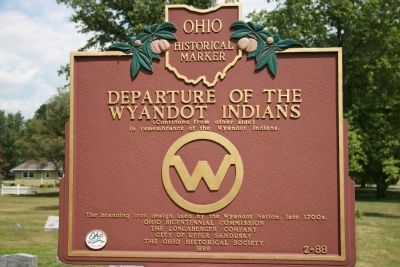 Departure of the Wyandot Indians Marker image. Click for full size.