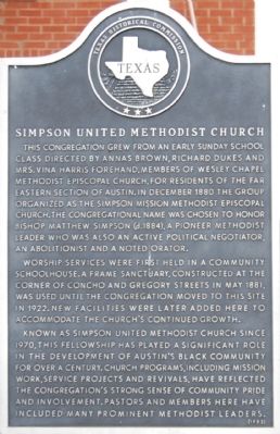 Simpson United Methodist Church Marker image. Click for full size.