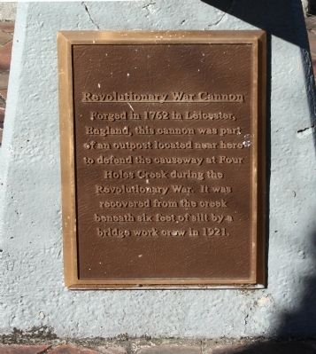 Revolutionary War Cannon Marker. Click for full size. Revolutionary War Cannon Marker image. Click for full size.