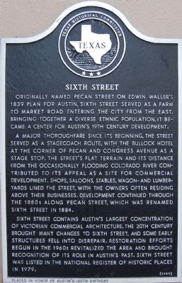 Sixth Street Marker image. Click for full size.