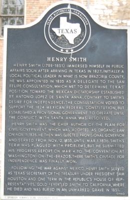 Henry Smith Marker image. Click for full size.
