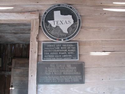 Jersey Lily Saloon (1882 - 1903) Marker. Click for full size. Jersey Lily Saloon (1882 - 1903) Marker image. Click for full size.