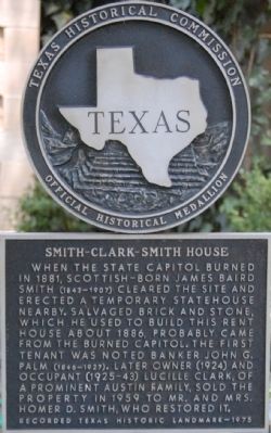 Smith-Clark-Smith House Marker image. Click for full size.
