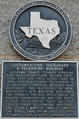 Southwestern Telegraph & Telephone Building Marker image. Click for full size.