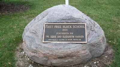 First Free Black School 1831 Marker. Click for full size. First Free Black School 1831 Marker image. Click for full size.