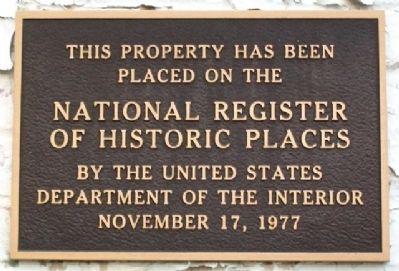 National Register Marker image. Click for full size.