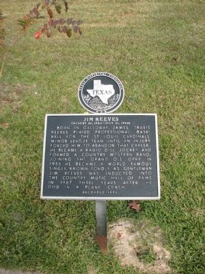 Jim Reeves Marker image. Click for full size.