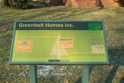 Greenbelt Homes Inc. Marker image. Click for full size.