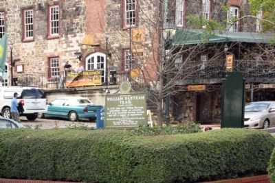 William Bartram Trail Marker, along River Street in Savannah image. Click for full size.