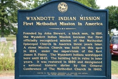 Wyandott Indian Mission Marker image. Click for full size.