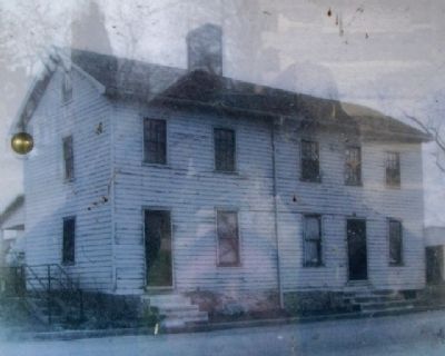 Photo of Log Post Office on Marker. Click for full size. Photo of Log Post Office on Marker image. Click for full size.