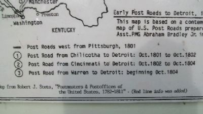 Postal Route Map on Marker. Click for full size. Postal Route Map on Marker image. Click for full size.