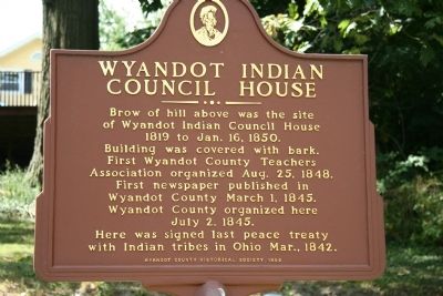 Wyandot Indian Council House Marker image. Click for full size.