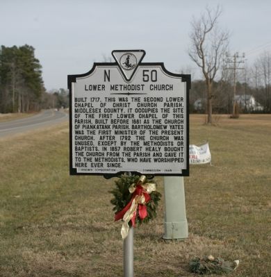 Lower Methodist Church Marker. Click for full size. Lower Methodist Church Marker image. Click for full size.