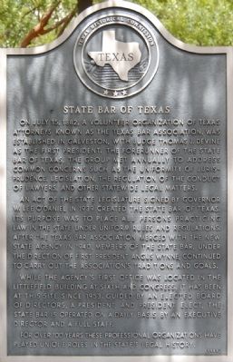 State Bar of Texas Marker image. Click for full size.