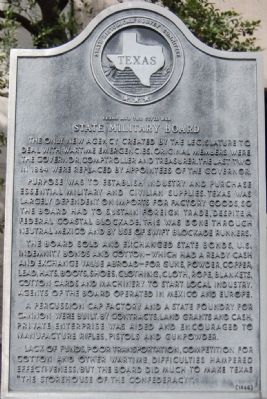 Texas and the Civil War State Military Board Marker. Click for full size. Texas and the Civil War State Military Board Marker image. Click for full size.