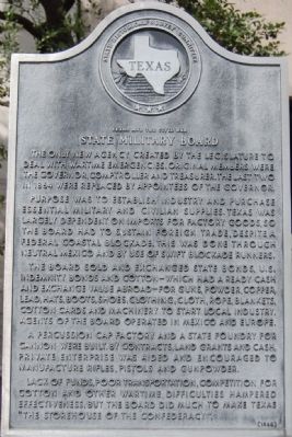 Texas and the Civil War State Military Board Marker image. Click for full size.