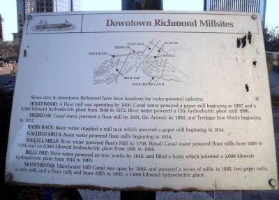 Downtown Richmond Millsites Marker image. Click for full size.