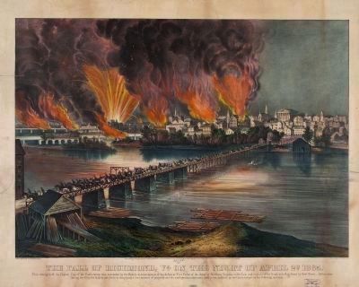 The fall of Richmond, Va. on the night of April 2d. 1865 image. Click for full size.