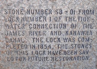 Kanawha Plaza Stone. Click for full size. Kanawha Plaza Stone image. Click for full size.