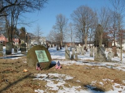 The Patriots Marker and Headstones in the Broad Street Cemetery image. Click for full size.