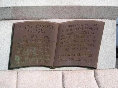 Count Casimir Pulaski Marker. Click for full size. Count Casimir Pulaski Marker image. Click for full size.