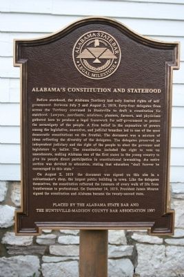 Alabamas Constitution And Statehood Marker image. Click for full size.