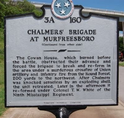 Chalmers Brigade at Murfreesboro Marker image. Click for full size.