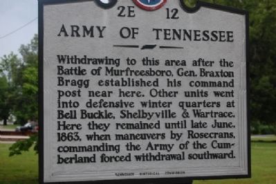 Army of Tennessee Marker image. Click for full size.