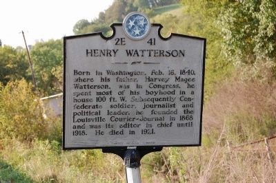 Henry Watterson Marker. Click for full size. Henry Watterson Marker image. Click for full size.